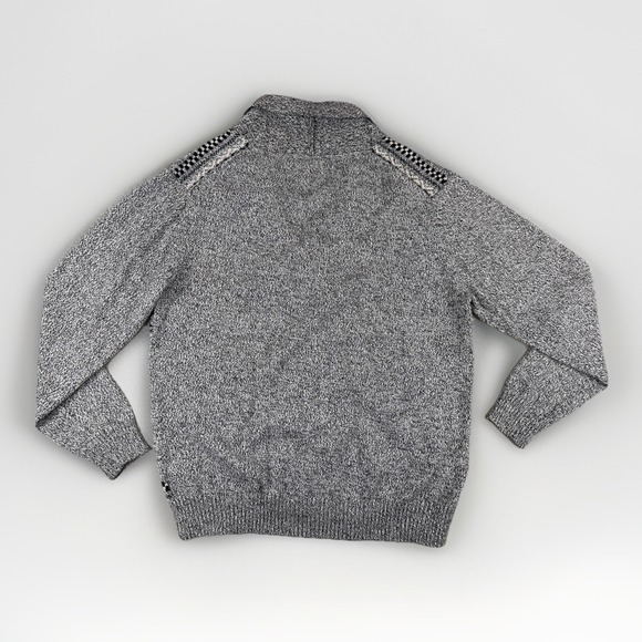 Weatherproof Mens Shawl Collar Fair Isle Cardigan Sweater L Gray Heritage Preppy - Picture 7 of 8